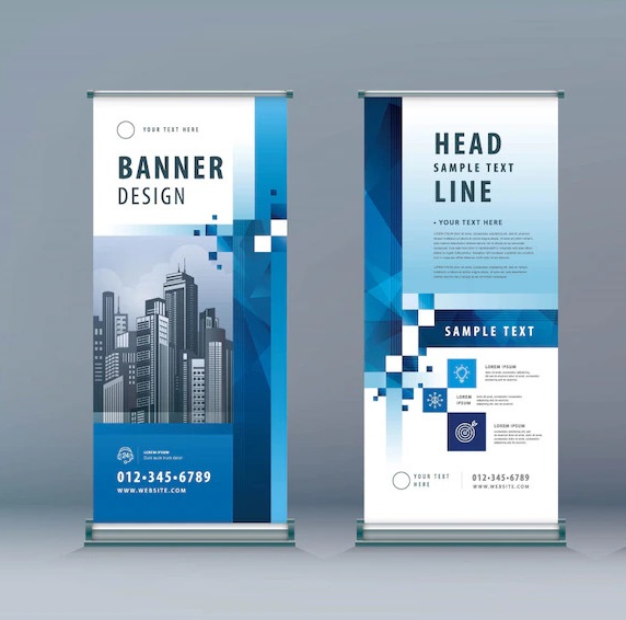 Retractable Banners with Display Stand