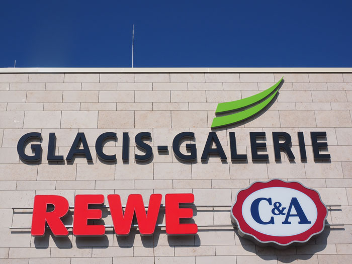Storefront Channel Letters Sign for Glacis-Galerie REWE
