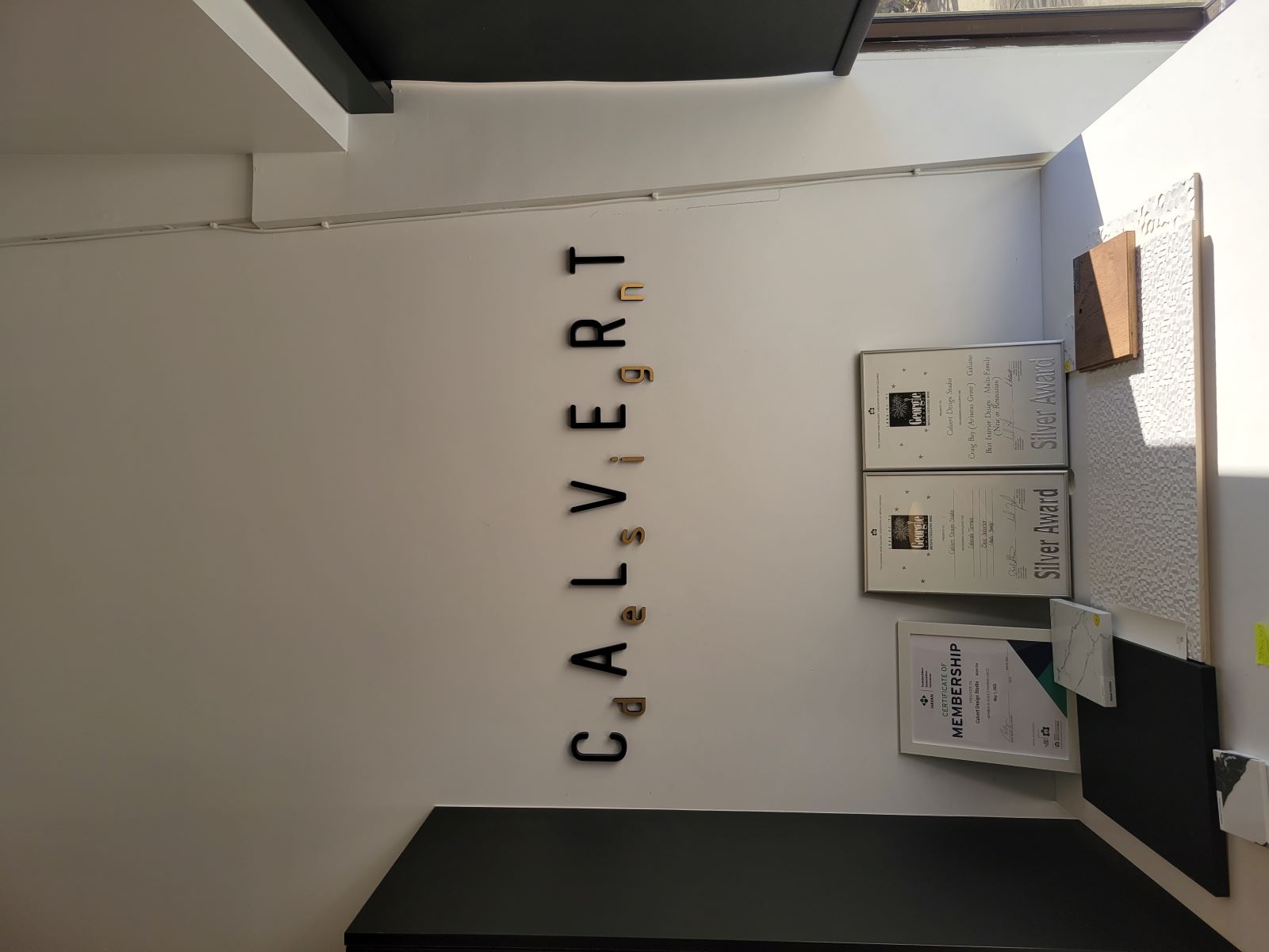 CALVERT Design Metal Office Lobby Signs in Vancouver, BC