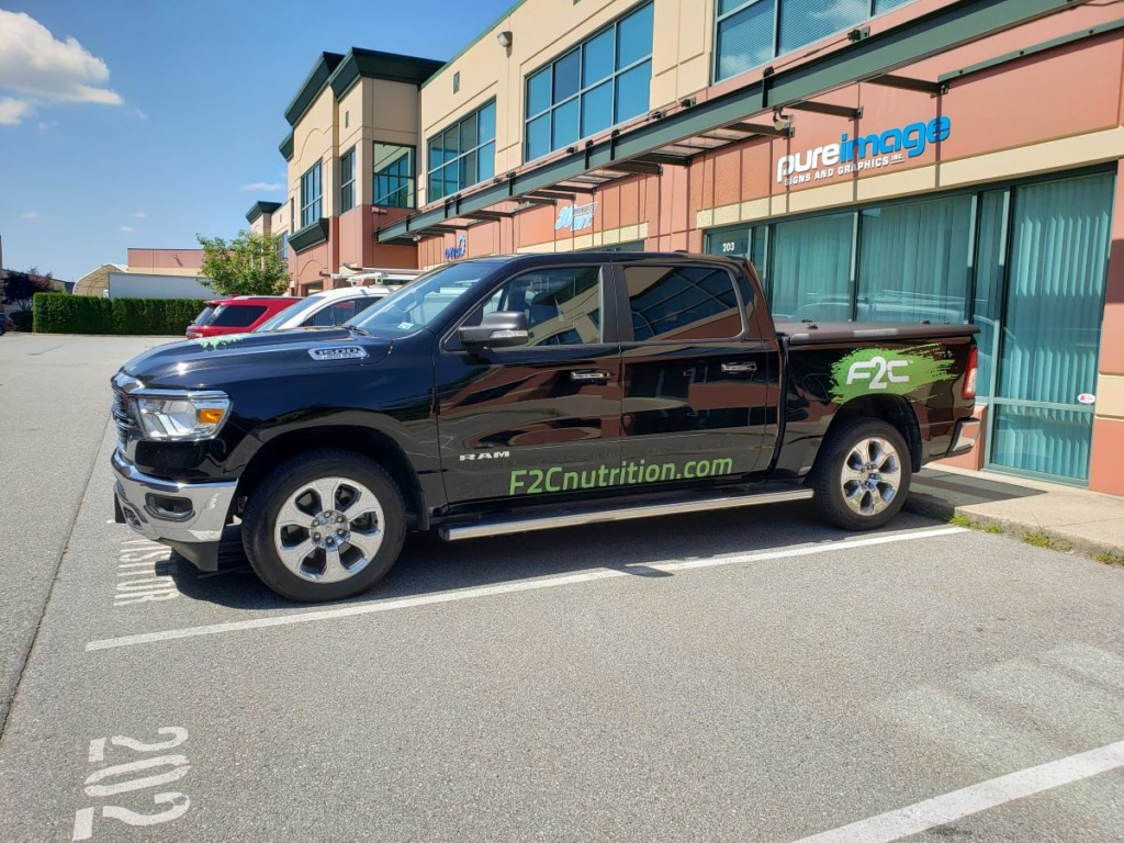 Custom Vinyl Vehicle Graphics for F2C Nutrition in Vancouver