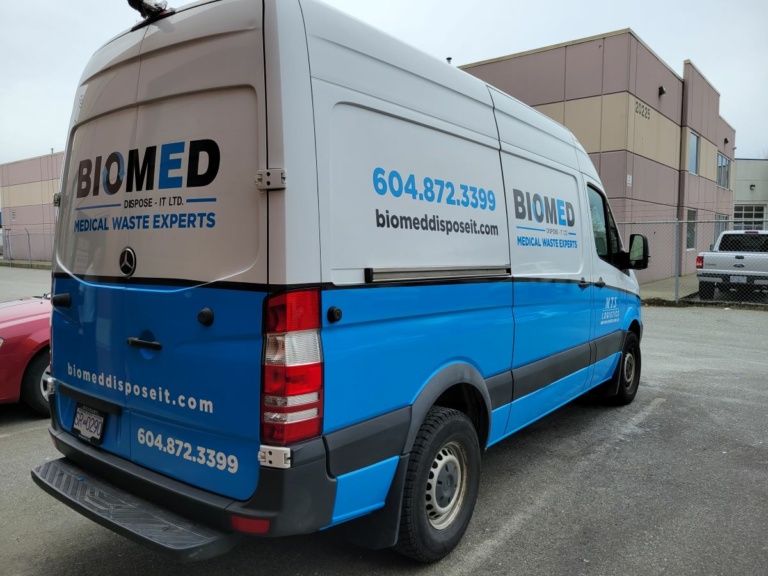 BIOMED Commercial Van Wraps Installation in Vancouver