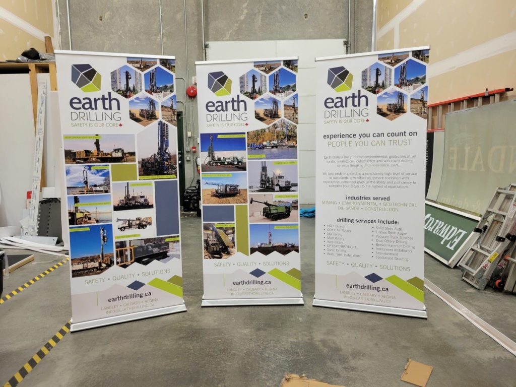 Earth Drilling Retractable Banners