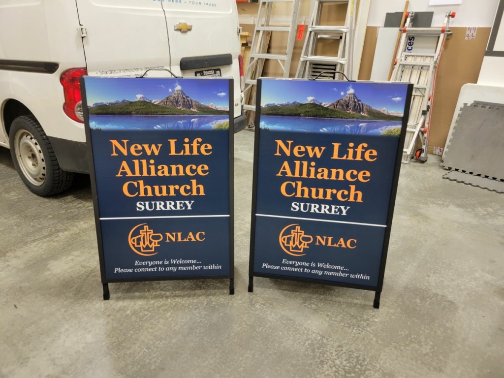 Custom A-Frame Sign for Church by Pure Image Signs
